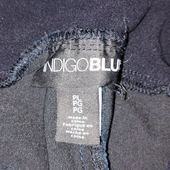Indigo Blue Full panel black pants  Sz PL - Picture 7 of 7